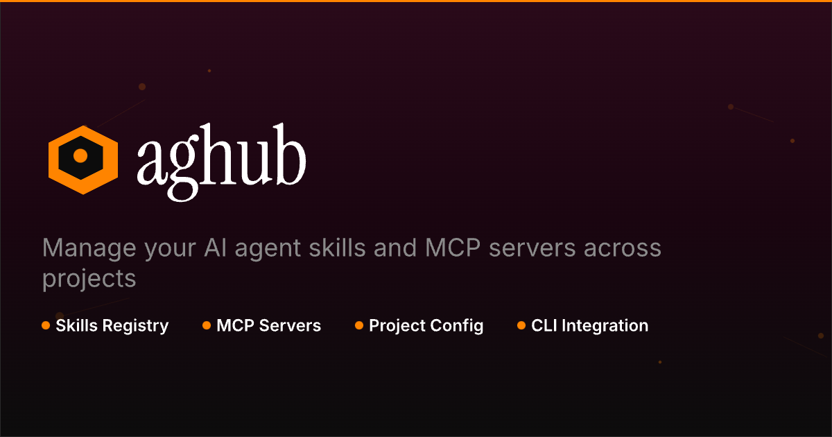 aghub - One hub for every AI coding agent